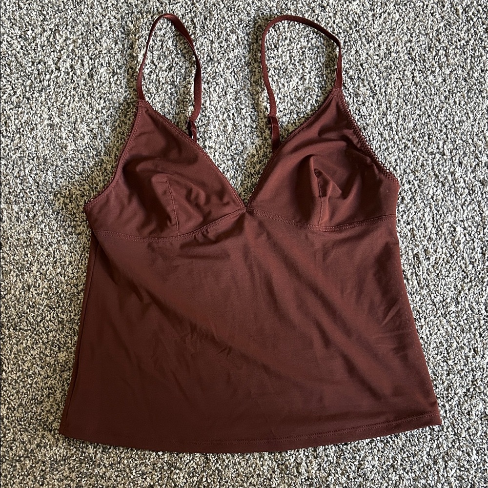 Out From Under Brown Mesh Tank